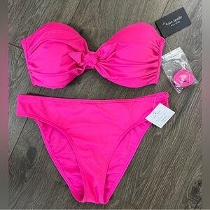 *NWT* Kate Spade Bandeau Convertible Bikini - Vivid Snapdragon